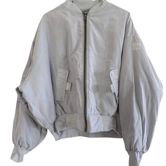 Alo Yoga It Girl Bomber Dove Grey - Picture 3 of 6